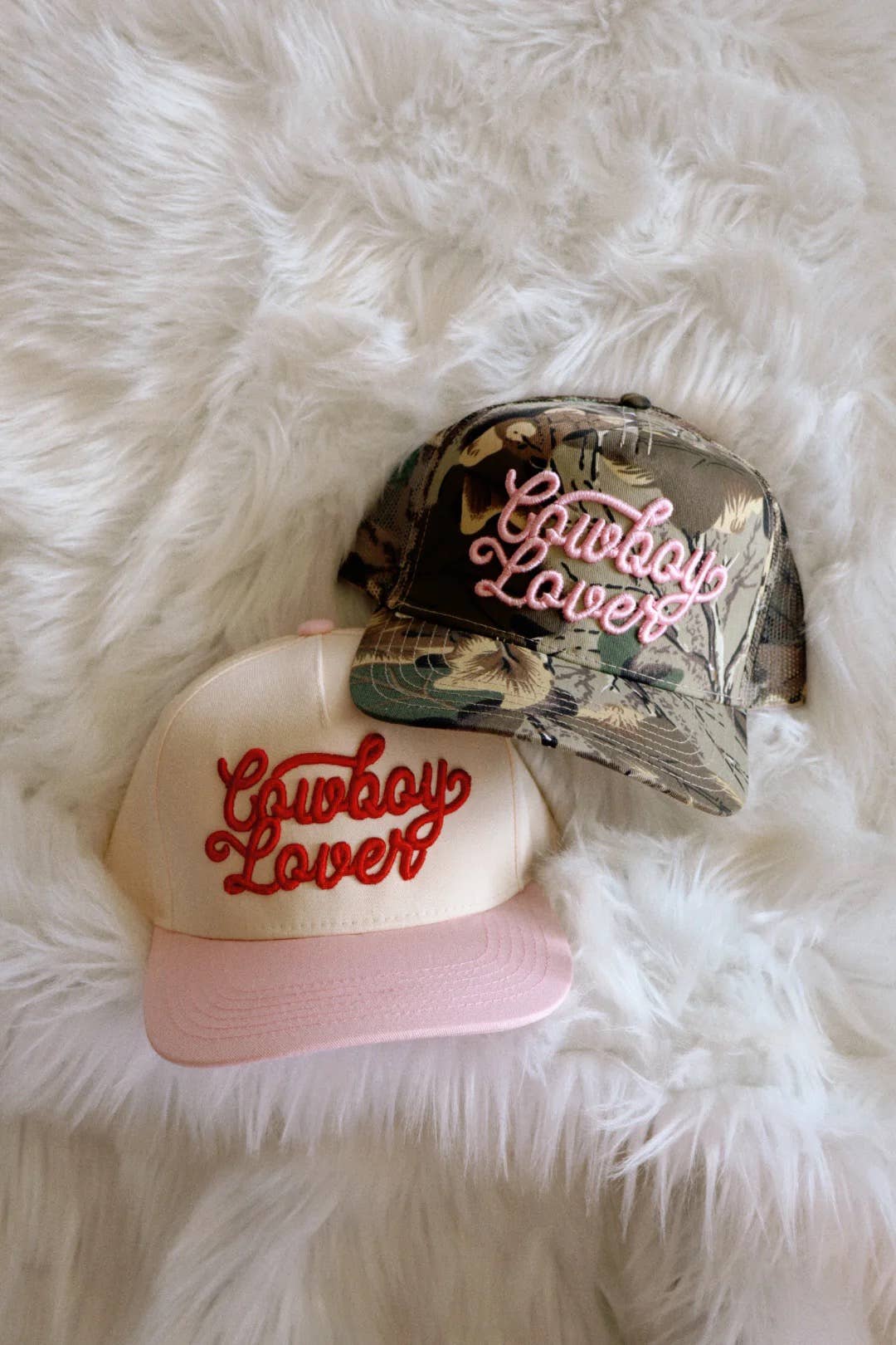 Cowboy Lover Puff Embroidered Trucker Hat