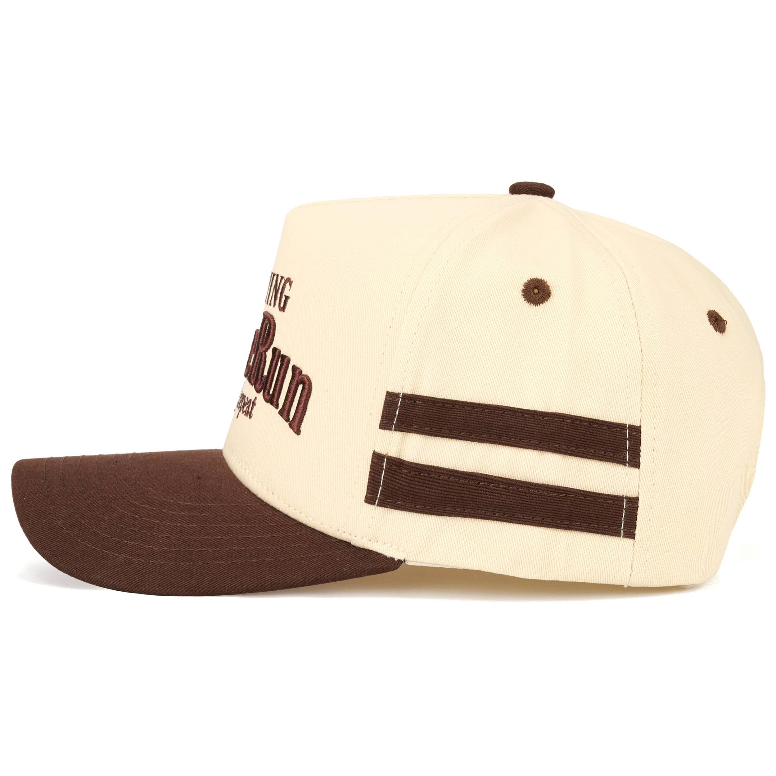 MORNING COFFEE RUN Letter Two Tone Trucker Hat