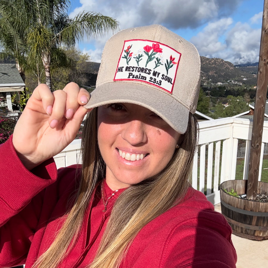 He Restores My Soul Trucker Hat