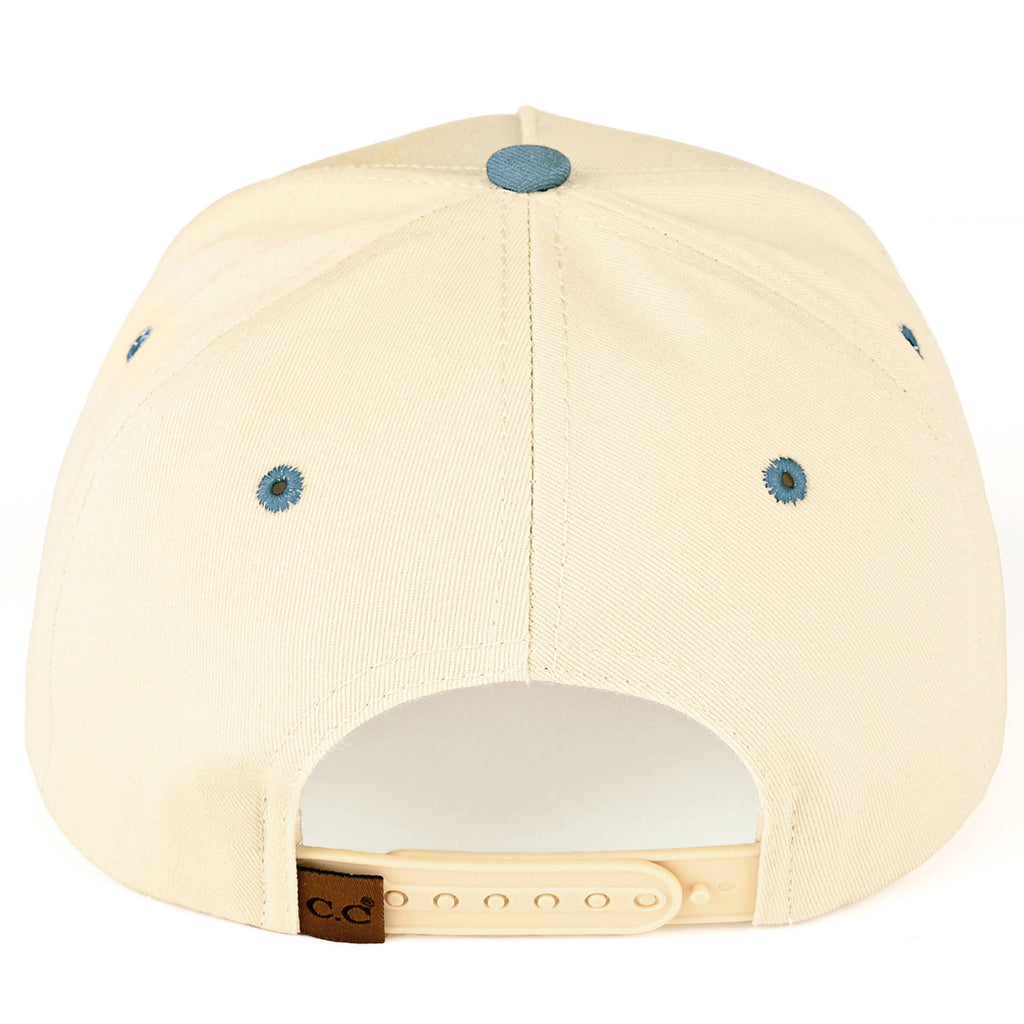 BLESSED Letter Embroidered Two Tone Trucker Hat Cap