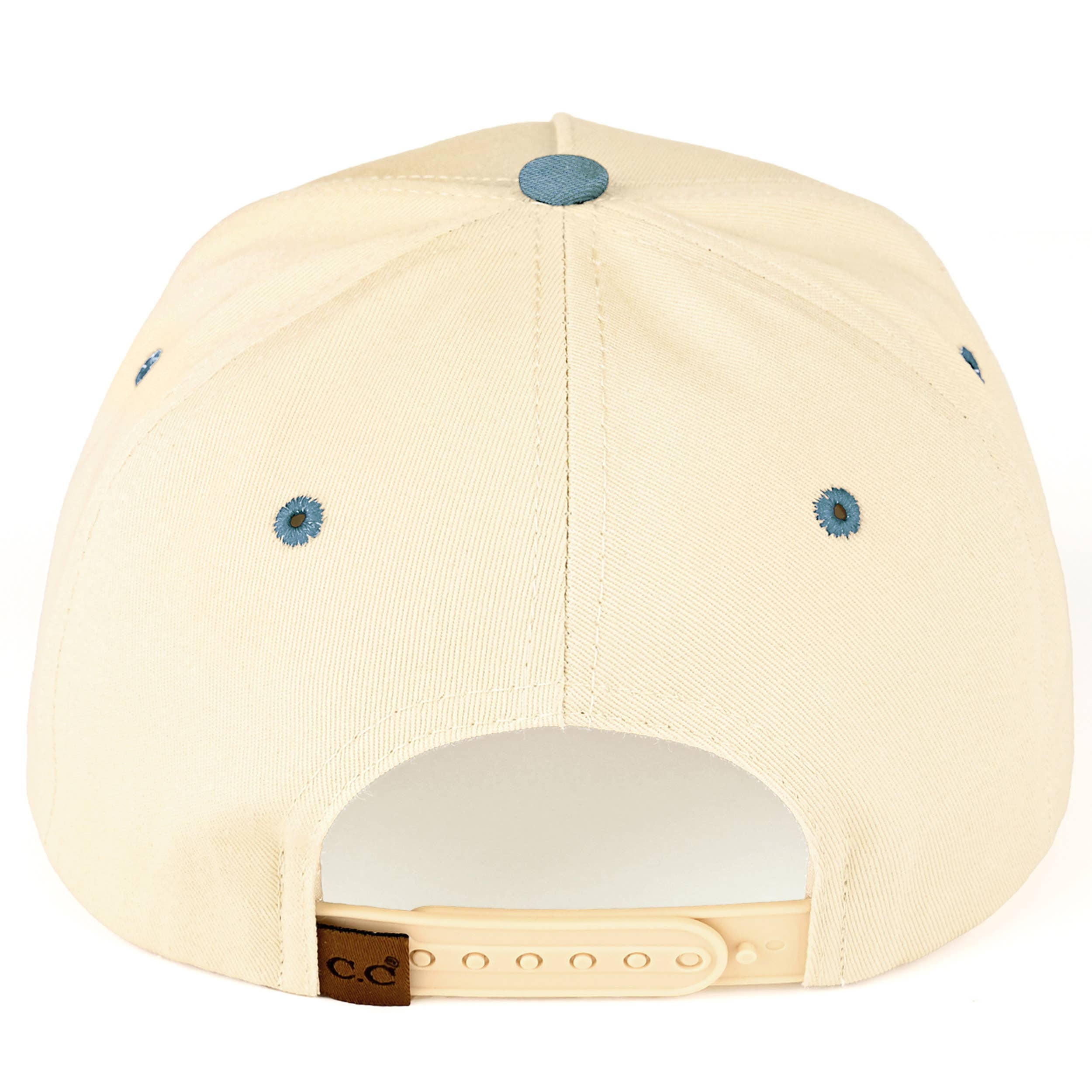 BLESSED Letter Embroidered Two Tone Trucker Hat Cap