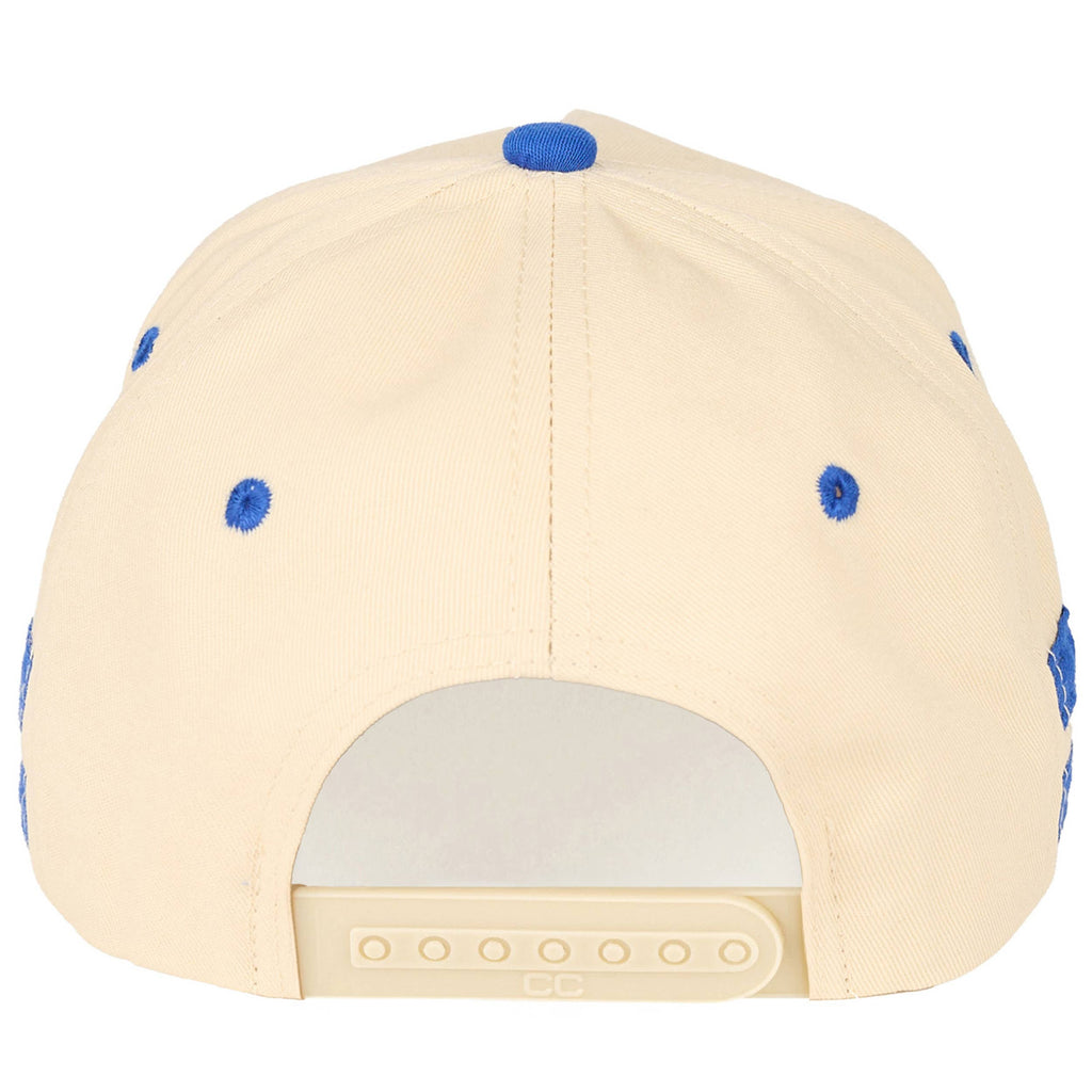 BOOKED AND BUSY Letter on Two Tone Trucker Hat: Blue
